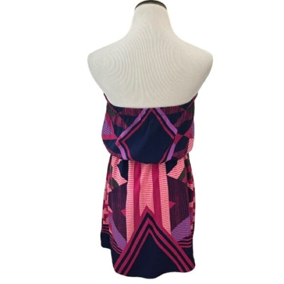 EUC Express Pink, Purple & Navy Strapless Cocktail Sundress. Size M. - Picture 5 of 7
